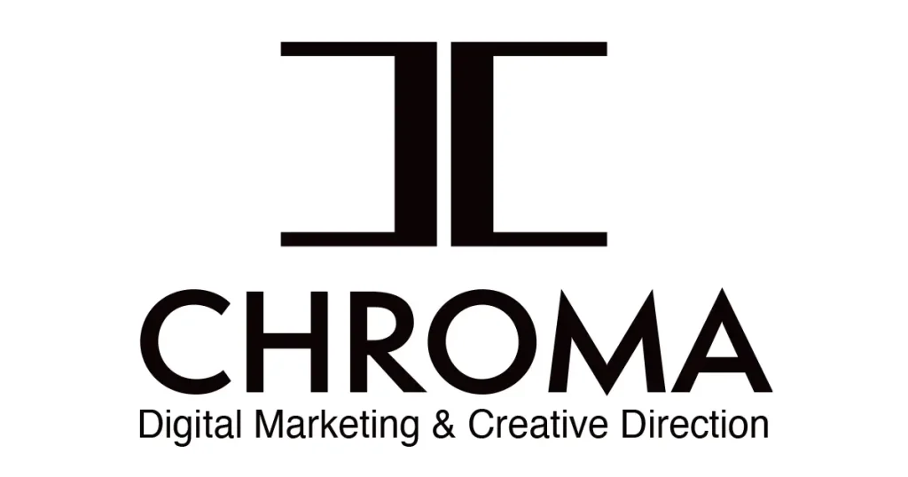 CHROMAの縦組みロゴ