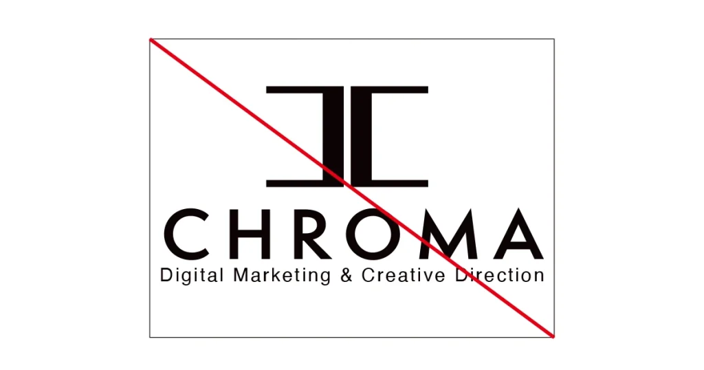 ロゴタイプの字間の変更イメージ