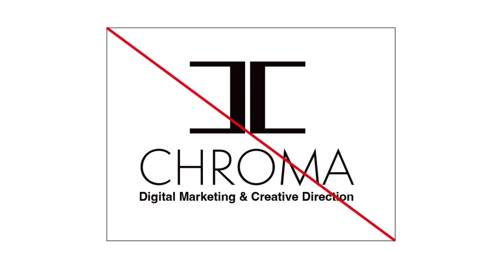 ロゴタイプの太さ変更イメージ