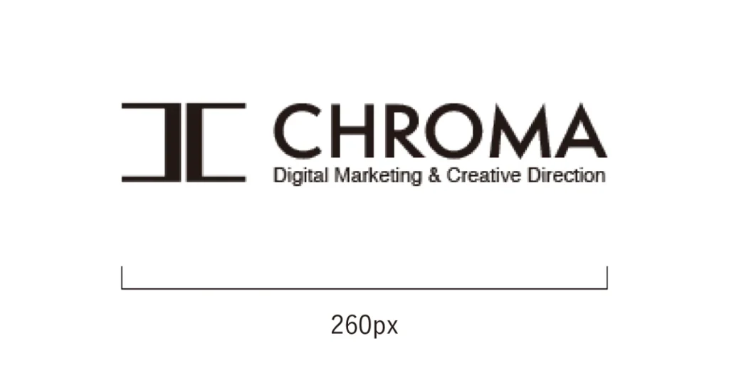 横組みの最小使用サイズpx表記