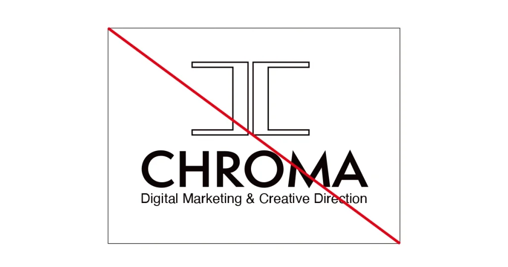 ロゴのアウトライン使用のイメージ